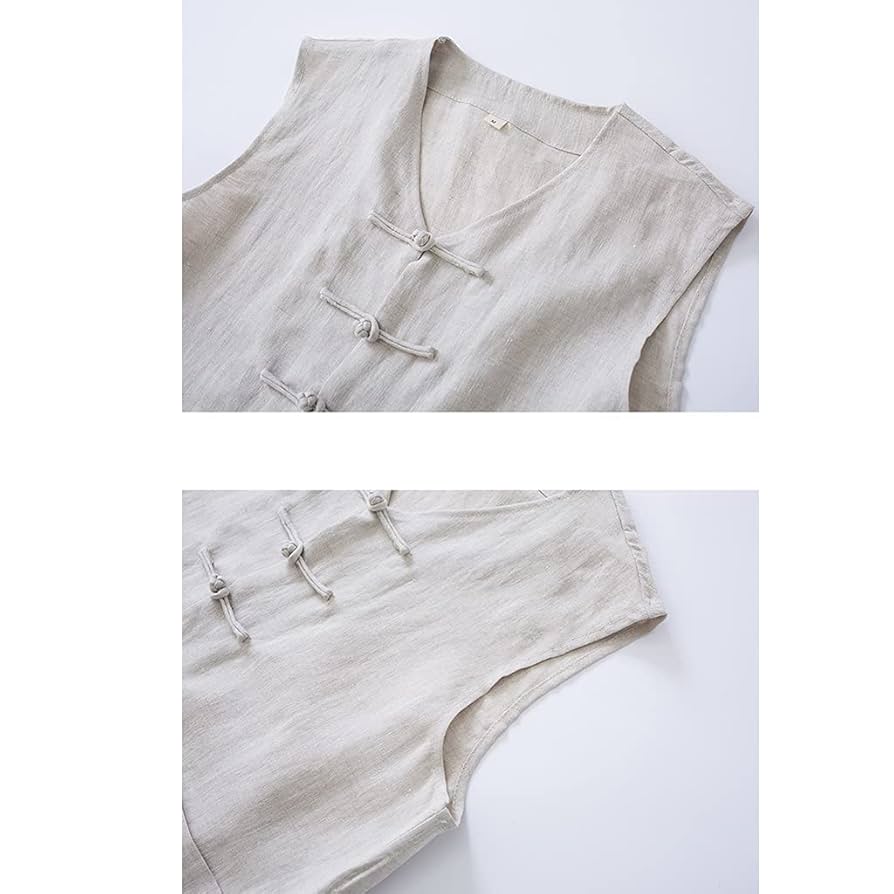 Amazon.com: QPZK Linen Vest Men Traditional Chinese Vest